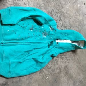 Great sparkly zip up sweatshirt for girl size 4-5